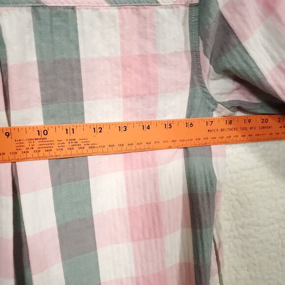 Lucky Brand Top Womens Sz S Pink Plaid Flannel Button Up Long Sleeve Soft Cotton - Picture 14 of 16